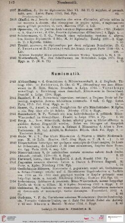 Numismatik (Nr. 2843 - 2889)