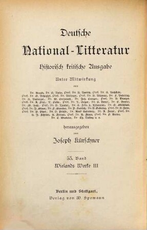 Wielands Werke, 3. Geschichte der Abderiten