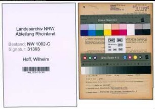 Entnazifizierung Wilhelm Hoff, geb. 12.12.1894 (Kaufmann)