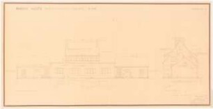 Gartenanlage Bereitschaftssiedlung Hydrierwerk, Brüx: Siedlungshaus Doppeltyp 4: Ansichten 1:100