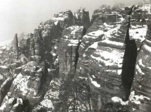 Sächsische Schweiz. Schrammsteinmassiv. Blick von der Schrammsteinaussicht