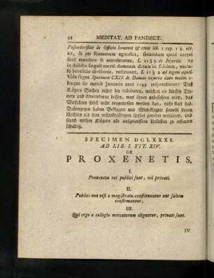 88-103, Specimen DCLXXXI. Ad Lib. I. Tit. XIV. De Proxenetis.