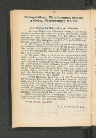 Einwinterung im Mühlengraben zu Leitmeritz.