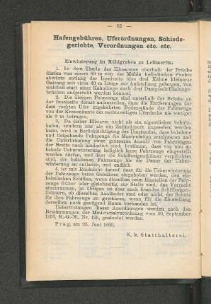 Einwinterung im Mühlengraben zu Leitmeritz.