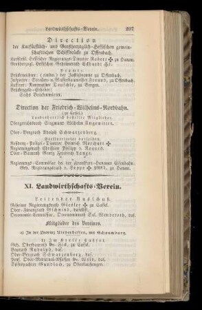 XI. Landwirthschafts=Verein.