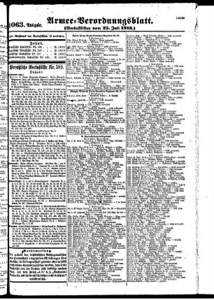 1063.Ausgabe. Dienstag, 25. Juli 1916