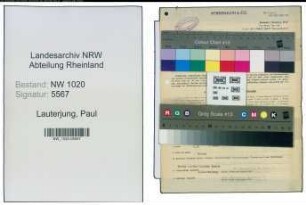 Entnazifizierung Paul Lauterjung , geb. 02.09.1893 (Kaufmann)