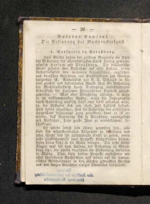 Drittes Kapitel. Die Erfindung der Buchdruckerkunst.
