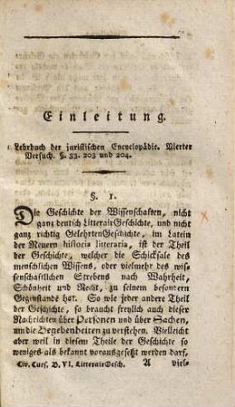 Lehrbuch der civilistischen Litterair Geschichte