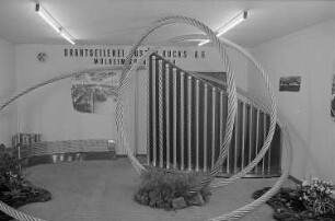 Ausstellungsraum mit Stahlseilen der Drahtseilerei Gustav Kocks AG, Mühlheim an der Ruhr