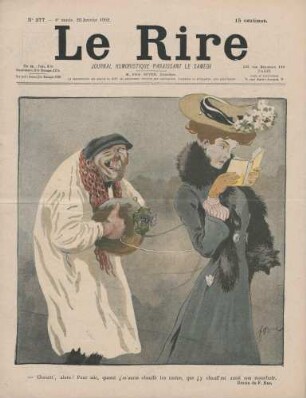 - Chouett', alors! Pour sûr, quand j'm'aurai chauffé les mains, que j'y chauff'rai aussi son mouchoir.