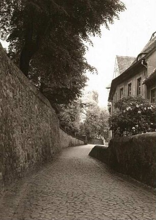 Meißen. Auf dem Seelensteig. Blick gegen St. Afra-Pfarre