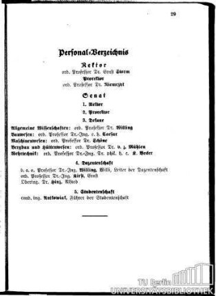Personal-Verzeichnis