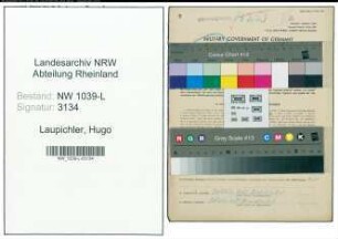 Entnazifizierung Hugo Laupichler , geb. 03.07.1896 (Lehrer)