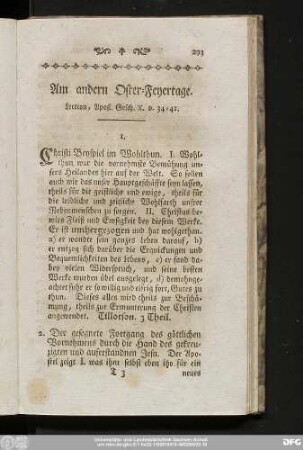 Am andern Oster-Feyertage. Lection, Apost. Gesch. X. v. 34 - 41.