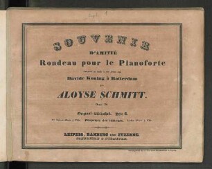 Souvenir d'amitié : rondeau pour le pianoforte ; uv. 78