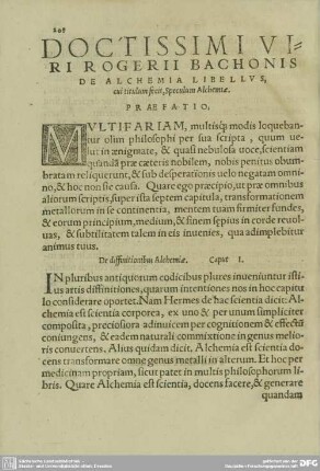 DOCTISSIMI VIRI ROGERII BACHONIS DE ALCHEMIA LIBELLVS