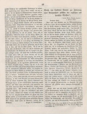 69-71 Adresse des Londoner Comité zur Förderung eines Briefwechsels zwischen den englischen und deutschen Christen