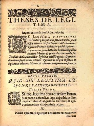 Disputatio Juridica De Legitima
