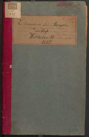 Einnahme und Ausgabe der Hofhaltung einer sächsischen Herzogin 1655