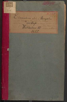Einnahme und Ausgabe der Hofhaltung einer sächsischen Herzogin 1655