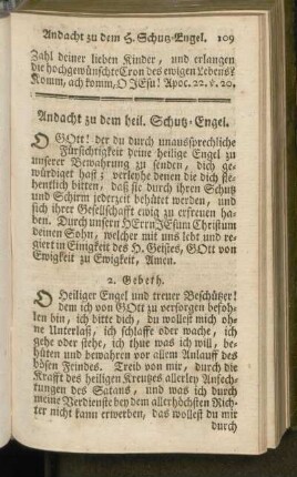 Andacht zu dem heil. Schutz-Engel