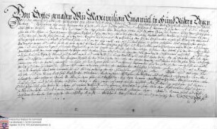Herzog Maximilian Emanuel v. Bayern bestätigt dem Maximilian Emanuel Grafen v. Perusa die Brauhausgerechtigkeit zu Fürstenstein