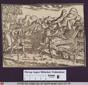 Die Kundschafter mit der Traube (Num. 13,23).