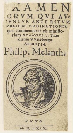 Bildnismedaillon des Philipp Melanchthon