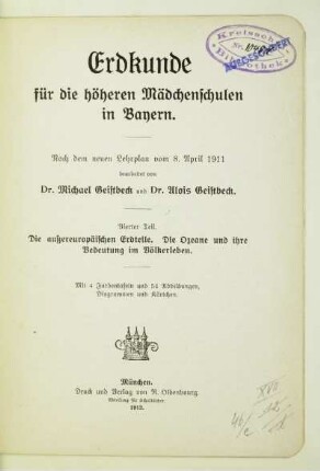Teil 4: Die außereuropäischen Erdteile, Die Ozeane und ihre Bedeutung im Völkerleben
