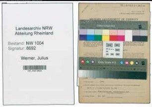 Entnazifizierung Julius Werner , geb. 12.09.1906 (Kaufm.Angestellter)