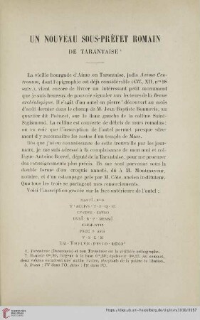 4.F.15.1910: Un nouveau sous-préfet romain de Tarantaise