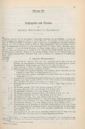 Anlage II. Rechtsquellen und Literatur des ehelichen Güterrechts in Deutschland