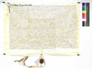 Lehens-Revers des Ratsherrn Wilhelm Thomas Sanwald zu Hall als Lehenträgers der Stadt Hall gegen Erasmus Neustetter genannt Stürmer, Dekan, und das Kapitel des Stifts Comburg über die in der Urkunde spezifizierten Lehengüter zu Künzelsau, Biberach, Morsbach, Nagelsberg, Eberbach und Laibach