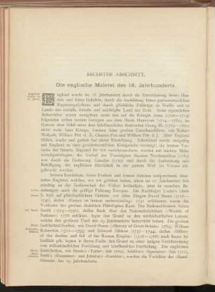 Sechster Abschnitt. Die englische Malerei des 18. Jahrhunderts.
