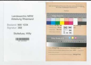 Entnazifizierung Willy Stoltefuss , geb. 12.05.1911 (Stabsfeldwebel)