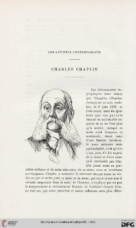 3. Pér. 5.1891: Charles Chaplin : les artistes contemporains