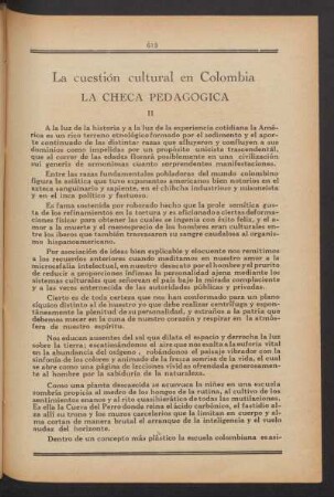 La cuestión cultural en Colombia - [Continuación]
