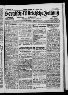 Bergisch-märkische Zeitung. 1924-1938