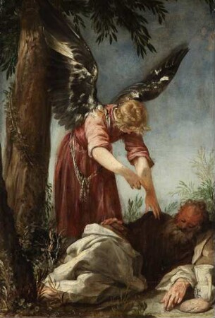 Der Engel weckt den Propheten Elias in der Wüste
