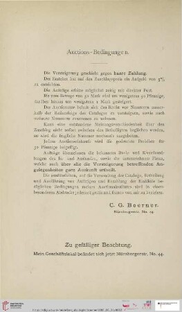 Auctions-Bedingungen