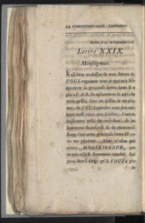 Lettre XXIX.