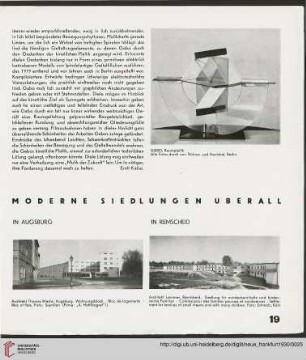 Moderne Siedlungen überall