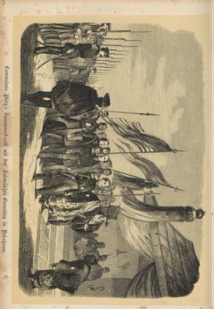 Commodore Perry's Zusammenkunft mit den kaiserlichen Gesandten in Yokohama