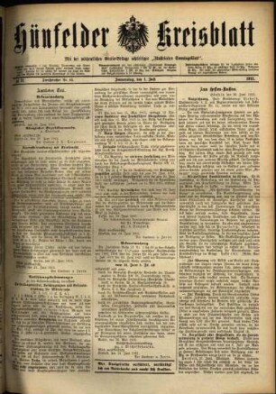 Ausgabe vom Donnerstag, den 01. Juli 1915.