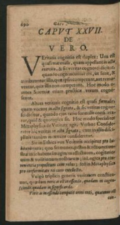 Caput XXVII. De Vero.