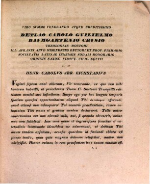 Oratio Ludovici Friderici Ottonis Baumgartenii Crusii memoriae dicata