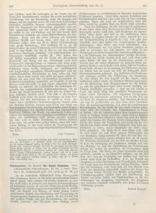 393-394 [Rezension] Schumacher, Rudolf, Der Diakon Stephanus