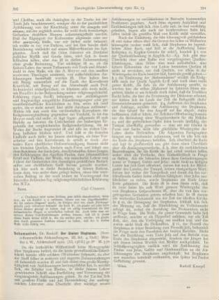 393-394 [Rezension] Schumacher, Rudolf, Der Diakon Stephanus