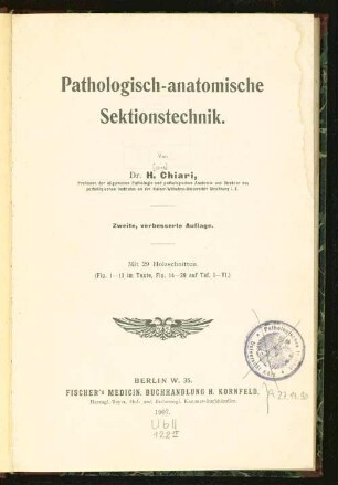 Pathologisch-anatomische Sektionstechnik